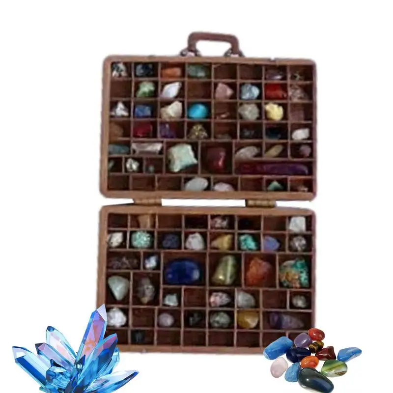 

Rock Collection Box For Kids Stellar Stone Collection Box Bulk Rocks Gemstones & Crystals Genuine Fossils And Minerals Box Gifts