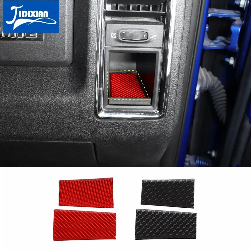 

JIDIXIAN Car Center Console Air Outlet Under Groove Mat Decoration Cover Stickers for Dodge Ram 2010-2015 Interior Accessories
