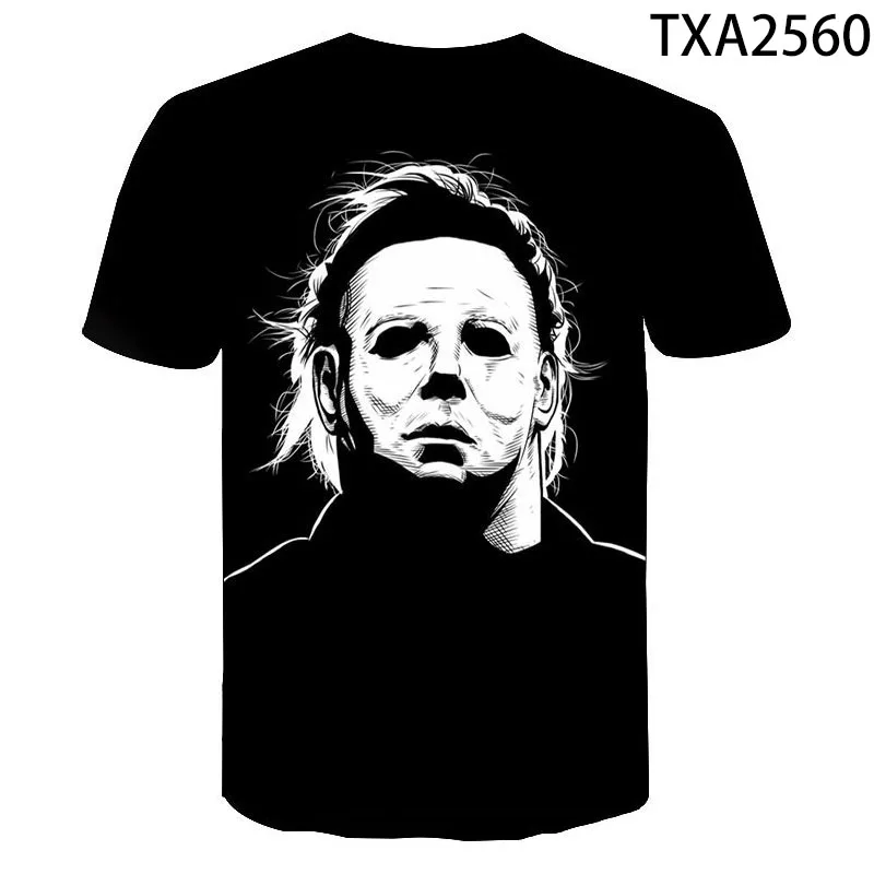 

2022 Summer New 3D T-shirt Movie Michael Myers Men Women Tshirt Maiden Fashion Discount Tee Boy Girl Short Sleeve Tops