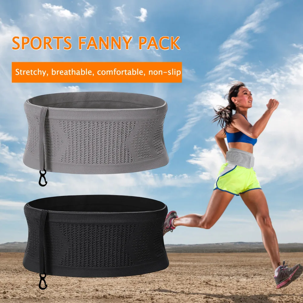 

Seamless Invisible Running Waist Belt Bag Unisex Sports Fanny Pack Mobile Phone Bag Gym Running Fitness Jogging Run Cycling Bag