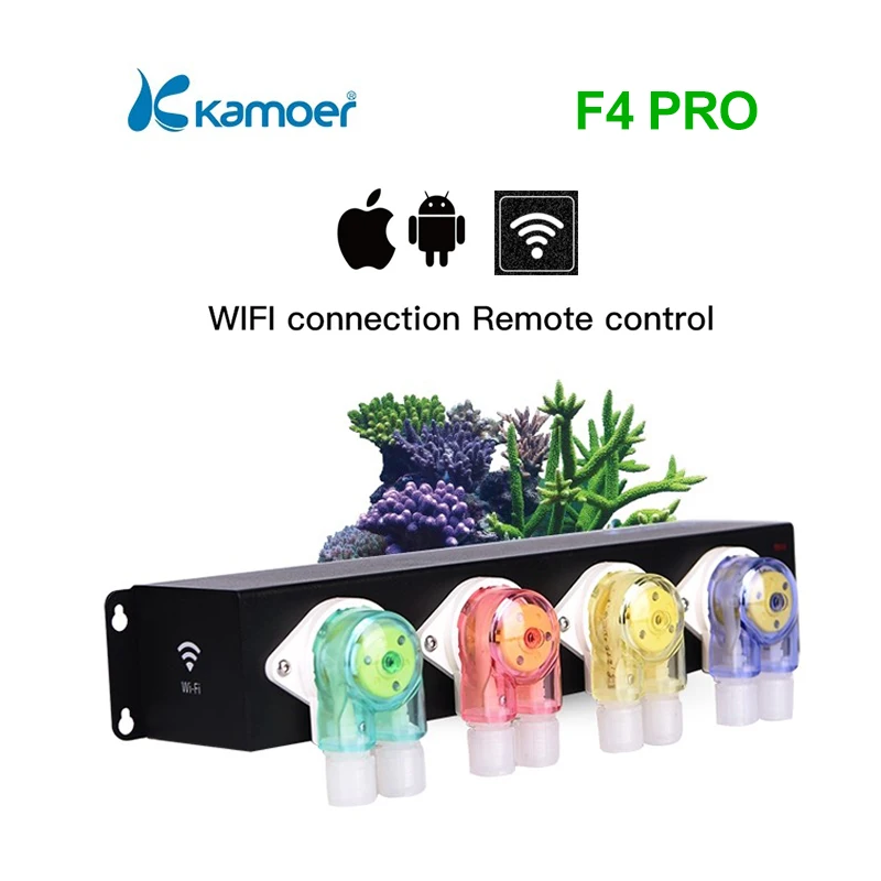 

Kamoer F4 Pro 110-120V 60HZ Wifi Doseerpomp Aquarium Remote Controlled Marine Tank App 5.0 Slient 0.1Ml