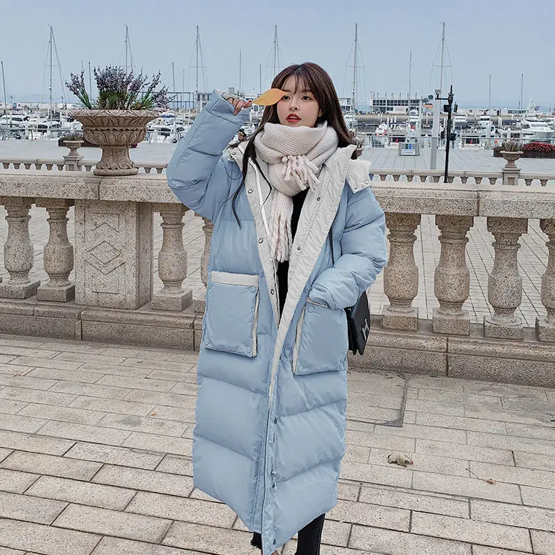 New Winter Women's Cold Coat Parkas Super Hot Coats Hooded Long Cotton Padded Jacket Jackets Loose