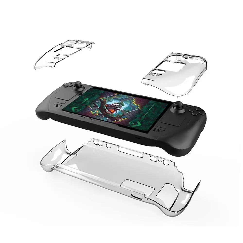 

Transparent PC Hard Case for Steam Deck Host Split Crystal Protective Cases Gamepad Cover for Steamdeck Game Console Shell