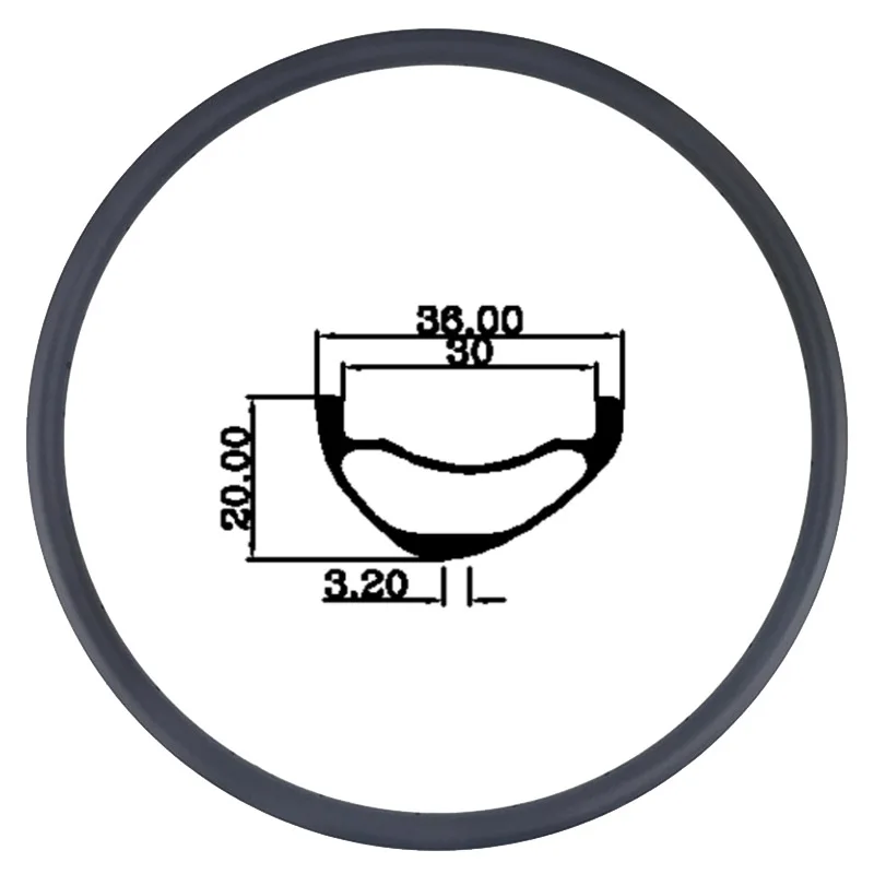 Велосипедное кольцо LIENGU SL 310g XC 36 мм асимметричное горное из углеродного волокна 29