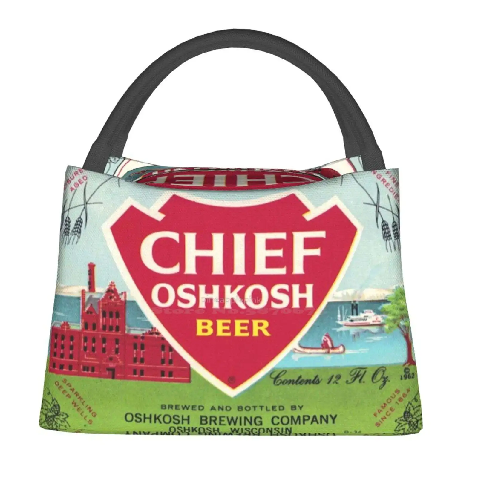 

Пивная этикетка oshchief kosh, термоохладитель, Изолированные сумки, зимние, летние, Oshkosh, пивные логотипы, винтажное пиво