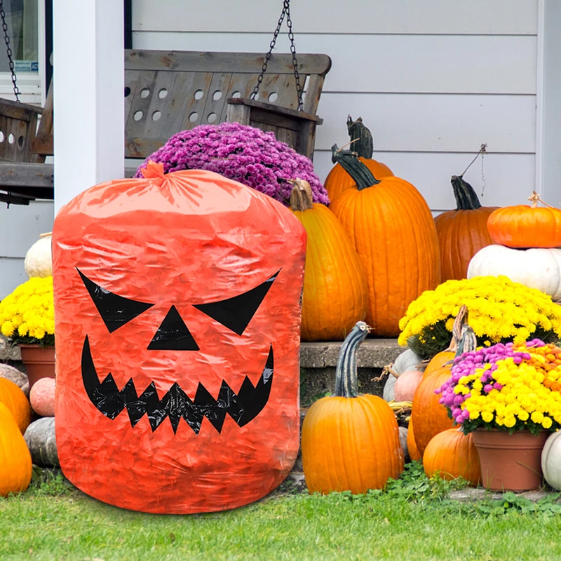 

Large Pumpkin Leaf Bags Halloween Pumpkin Bag Lawn Decorations Outdoor Fall Garden Yard Garbage Sack Happy Halloween Party Props