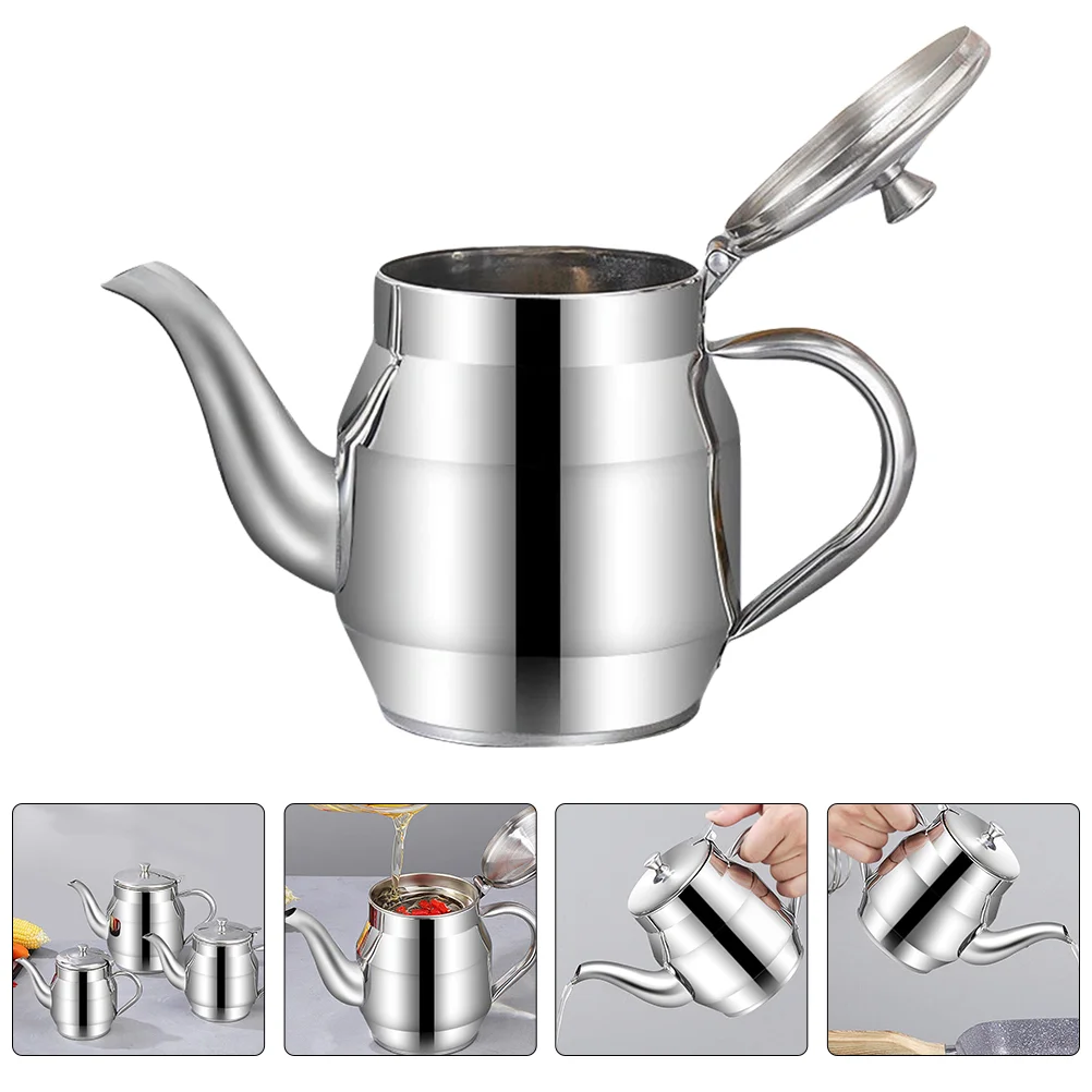 

Container Oil Grease Pot Kitchen Essentials Baconcan Cookware Stainless Steel Metal