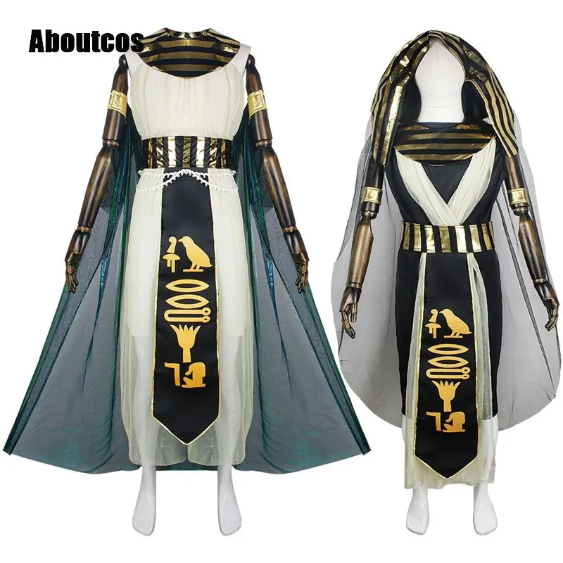 

Костюм фараона Aboutcos для мужчин и женщин, косплей в египетском и египетском стиле, костюмы на Хэллоуин для взрослых и мужчин