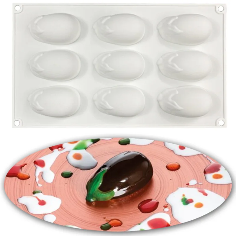 

Силиконовая форма «сделай сам» для украшения выпечки из 9 баклажанов, муссов, овощей, шоколада