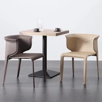 luxury leather dining chairs home modern simple nordic hotel dining tables and chairs light luxury chairs back high end stools