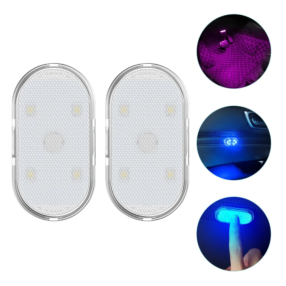 

2 Pcs Car Ambient Light Wireless Car Lights LED Lights Car Roof Lights Auto Car Ceiling Lights Abs Cabinet Led light for car