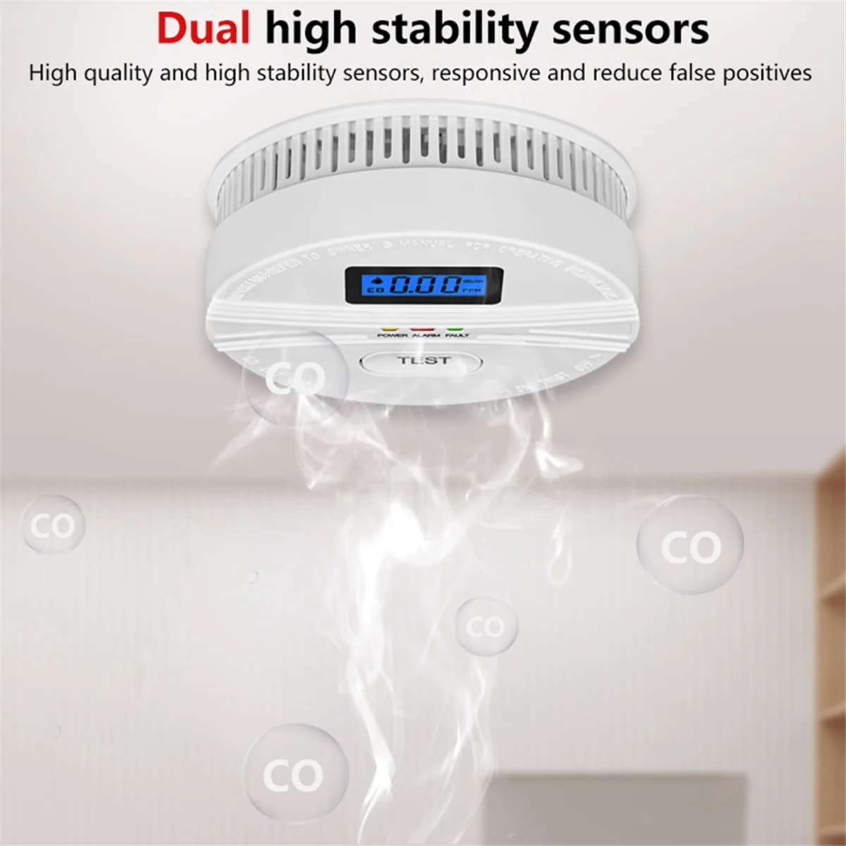 Сигнализация CO и дыма 2 в 1 детекторы угарного газа детектор сигнализация 85 дБ для