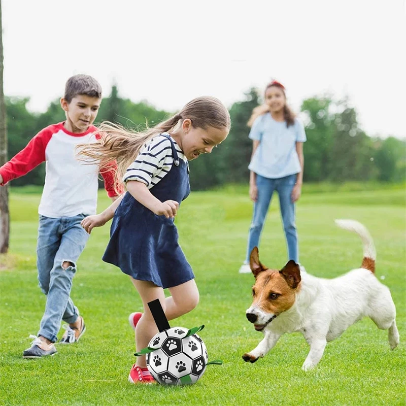 Собака Интерактивная футбольная игрушка Детская футбольная собака уличные тренировочные мячи собака спортивная жевательная игрушка для п...