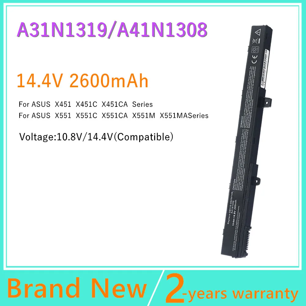 Exmate Batteria Per Laptop ASUS Serie X451 X551 D550M – 11.25V 2600mAh (A31N1319 A31LJ21) – Non 14.4V