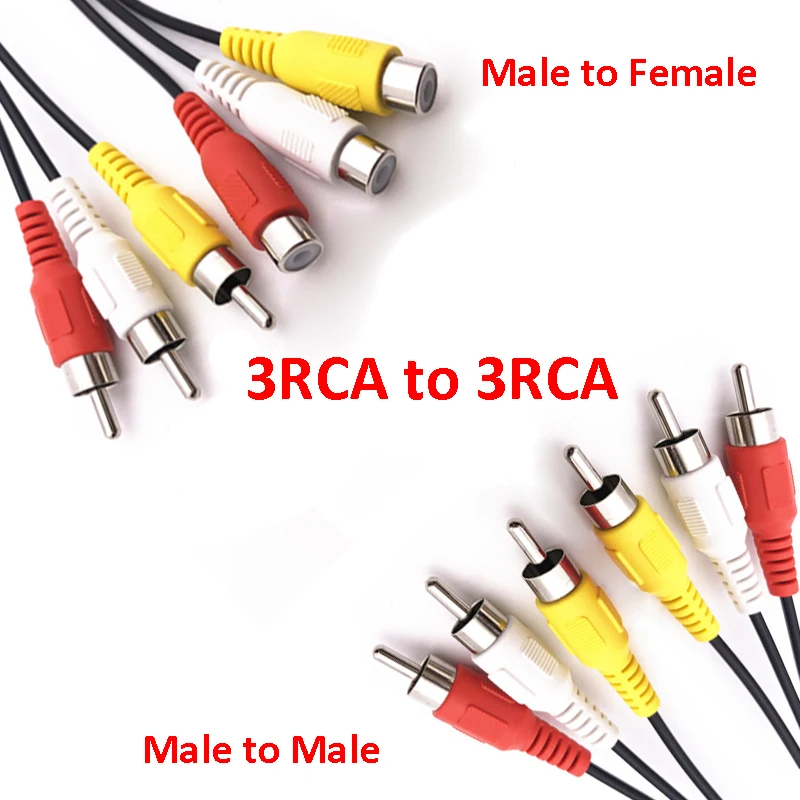 1 5 м 3 RCA штекер к штекер/гнездо соединитель Композитный Аудио Видео AV