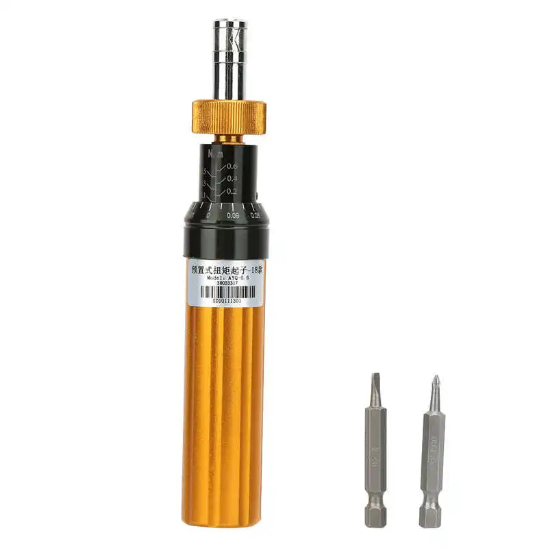 

Preset Type Drive Screwdriver 0.1-0.6N.m Alloy Steel Wrench Adjustable Range Handheld Maintenance Tool