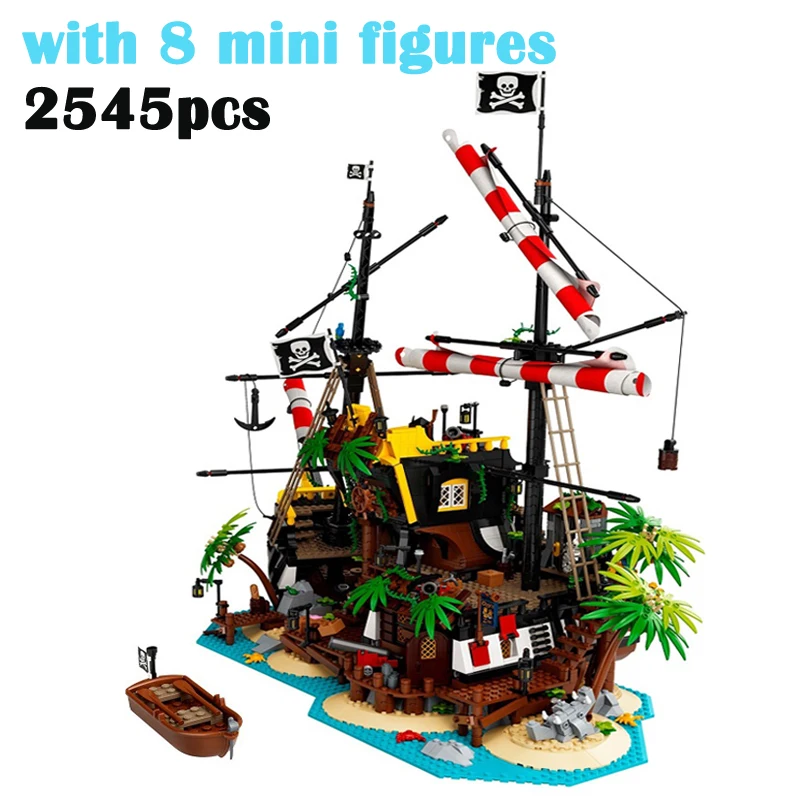 

NEW 2545PCS Pirates of Barracuda Bay With 8 Figures 698998 Building Blocks Bricks Kid Birthday Christmas Gifts Compatible 21322