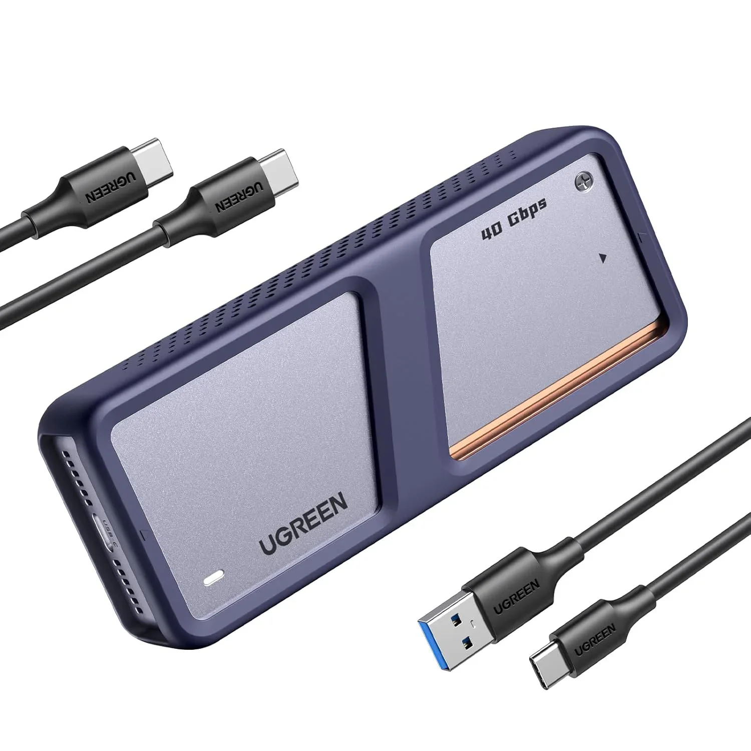 Корпус UGREEN 40 Гбит/с M.2 NVMe с охлаждающим вентилятором корпус SSD защитой от падения