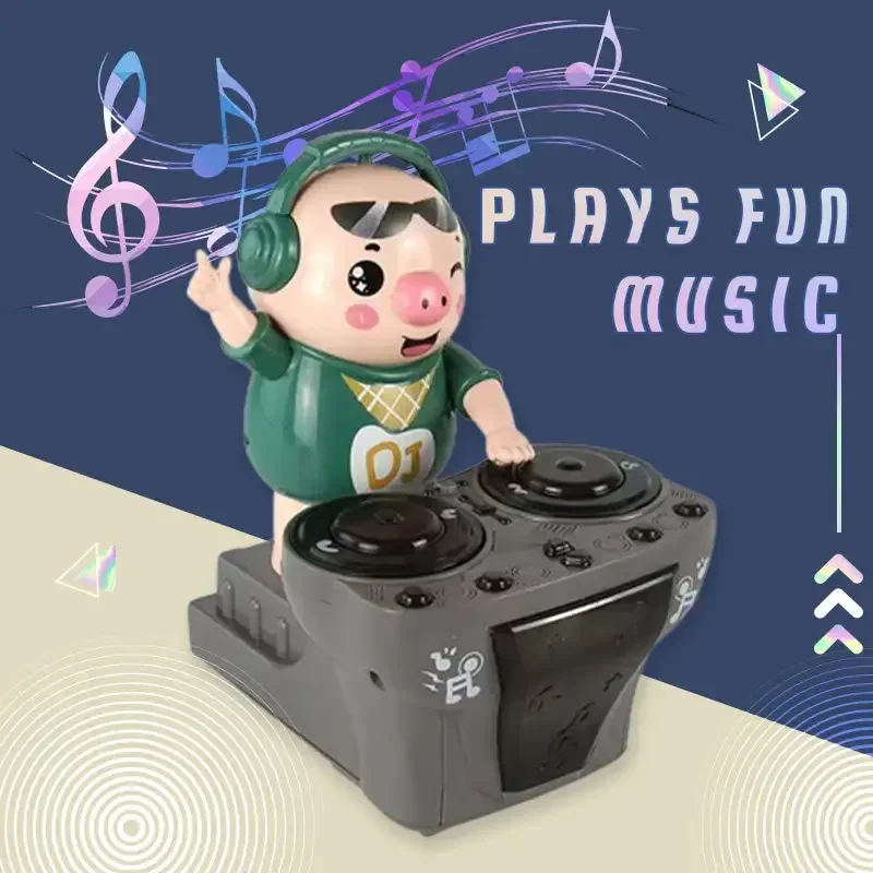 Dj Pig Robot Музыкальная Шкатулка С 30-мя Песнями Детские Светящиеся Игрушки