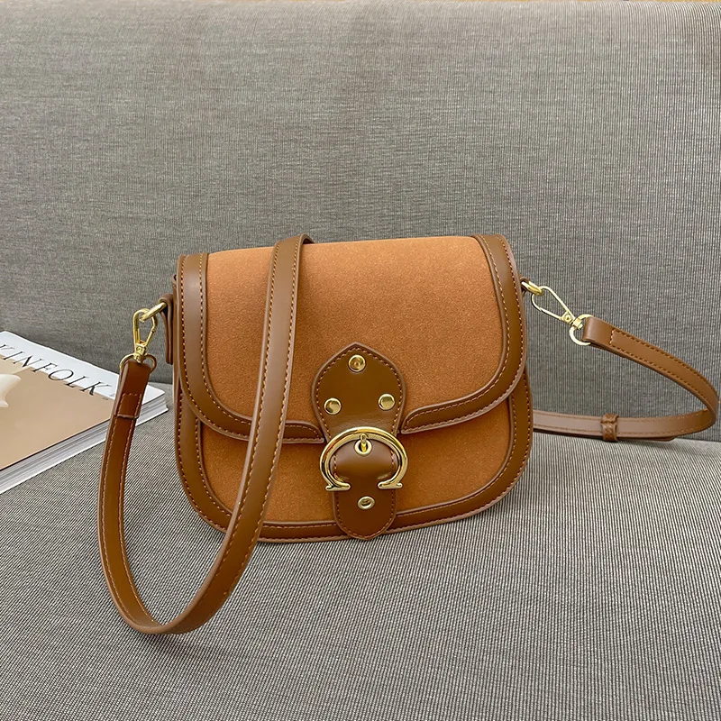 

Brown Square Bag Luxury Designer Girls Crossbody Purse Retro Ladies Single Shoulder Purses Women Messenger Bags