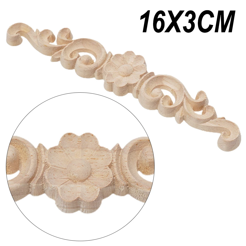 

Деревянные резные аппликации для мебели, шкафа, шкафа, цветочный узор, угловые Аппликации, деревянные молдинги, наклейка, украшение для дома...