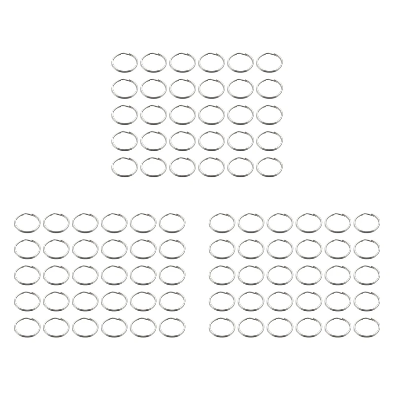

180 Pcs 20mm Outside Dia Universal Split Key Rings Keychain Holders