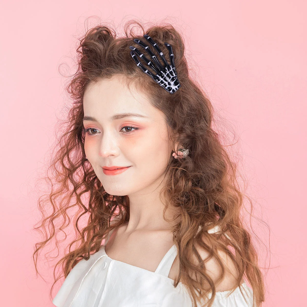 

Hand Bones Halloween Hairpin Supplies Shape Headdress Claw Barrettes Women Clip