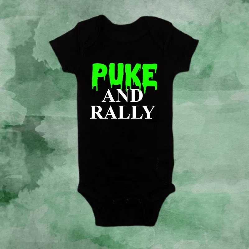 Фото Детский комбинезон Puke And Rally Party в подарок на рождение ребенка №1