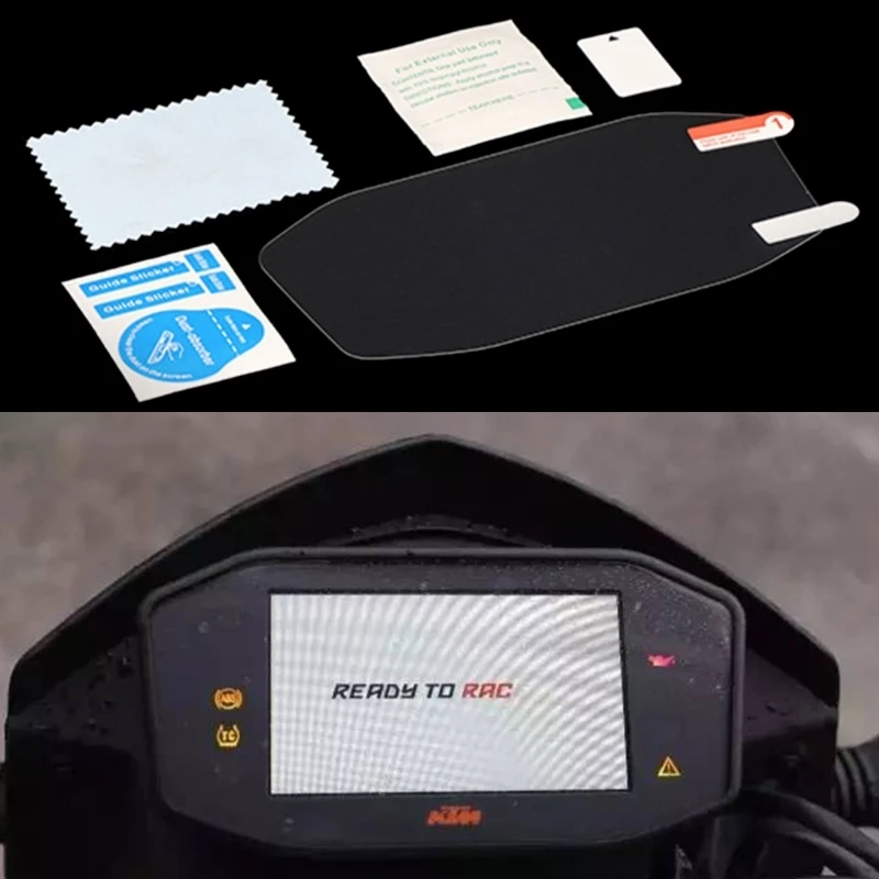 

Motorcycle Scratch Cluster Dashboard Protection Screen Instrument Film Protector for DUKE 690 16-17 H9EE