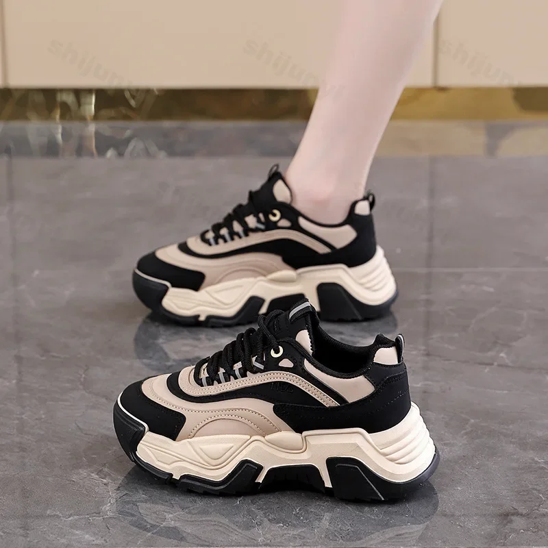 2025 кроссовки женские повседневные белые туфли модные весенние кожаные на