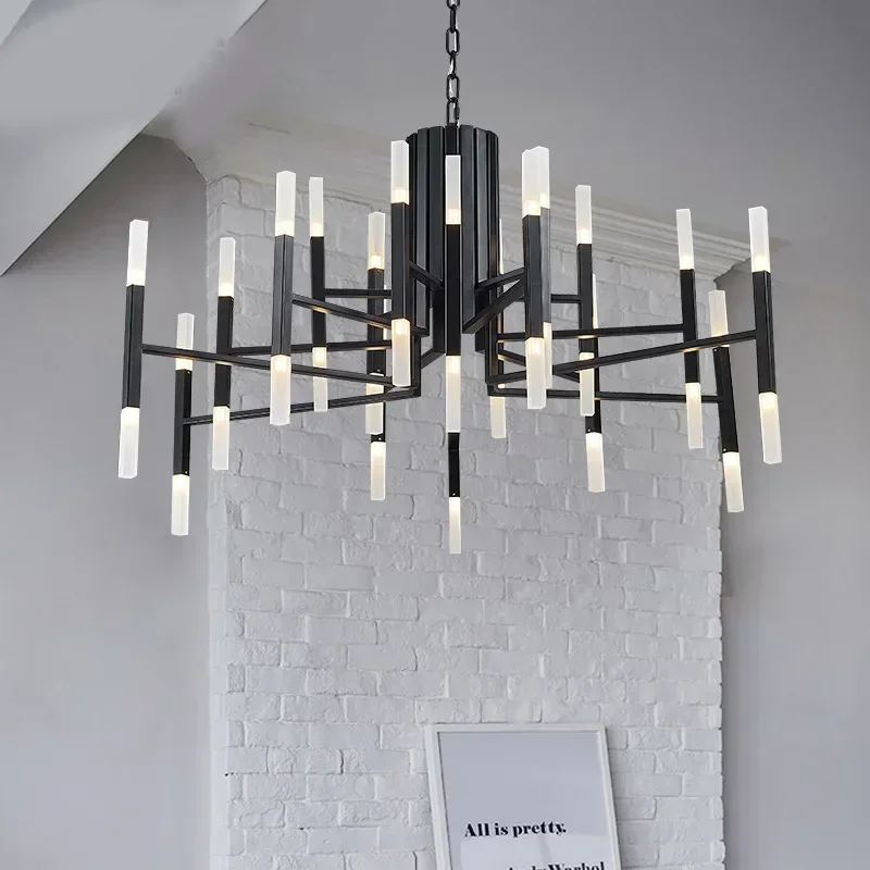 Современные геометрические потолочные люстры минималистичные светодиодные