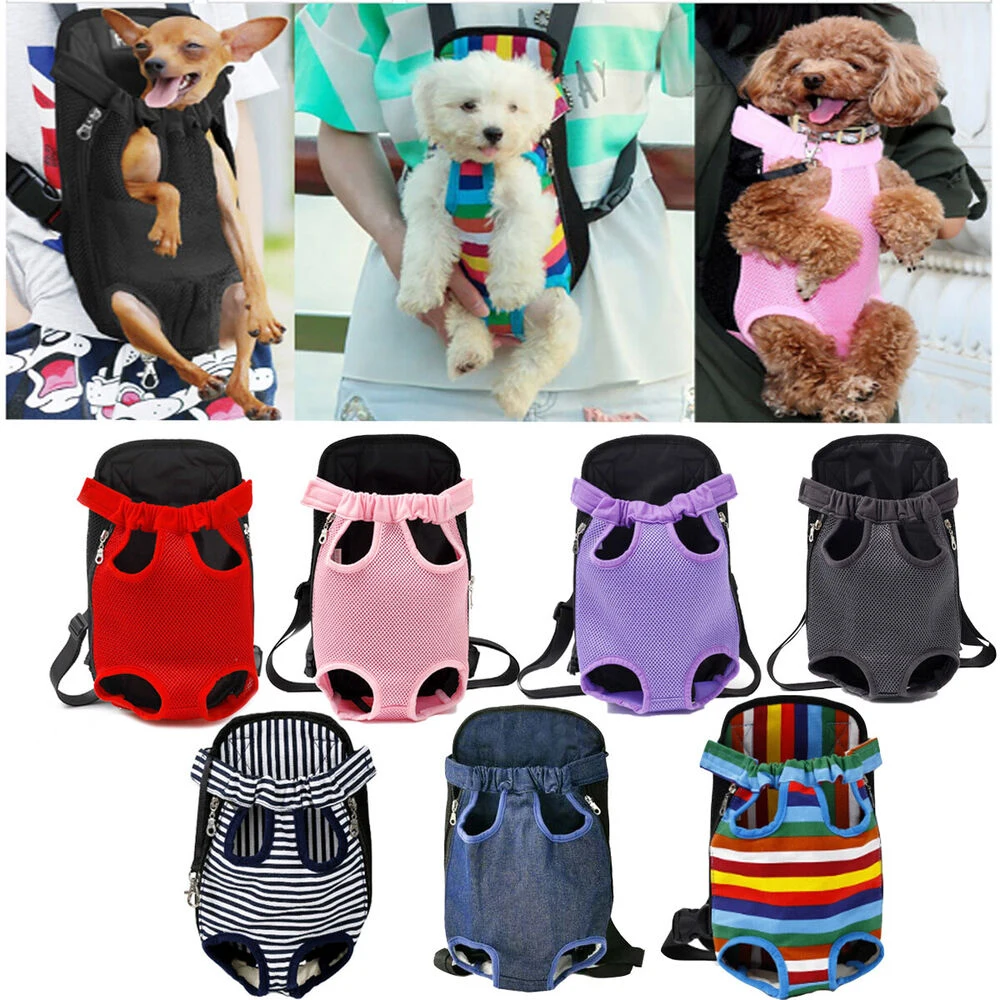 

Pet Front Cat Dog Carrier Backpack Travel Hiking Adjustable Bag Legs Out