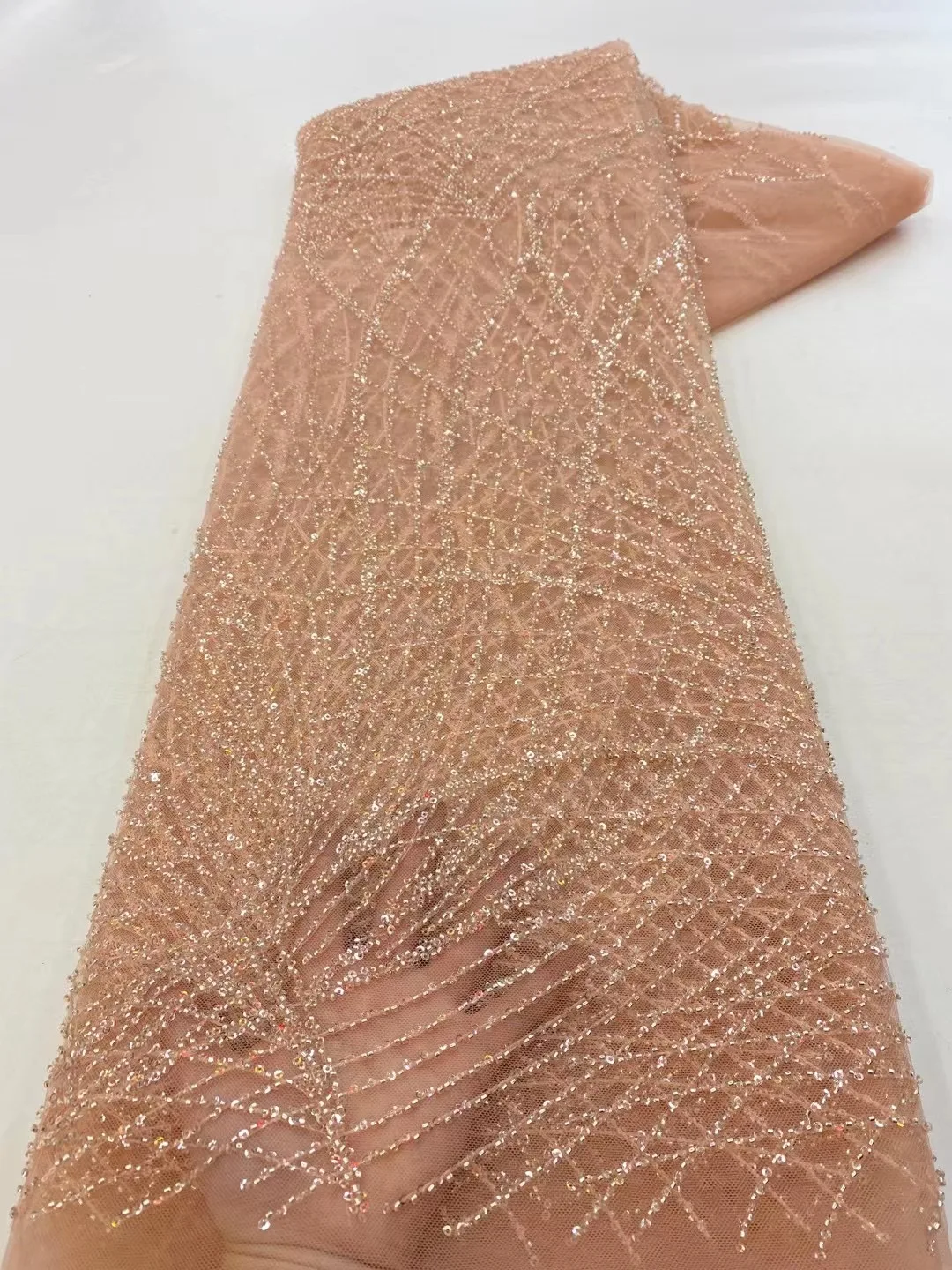 Черная Высококачественная вышивка нигерийские бусины кружевная ткань блестки