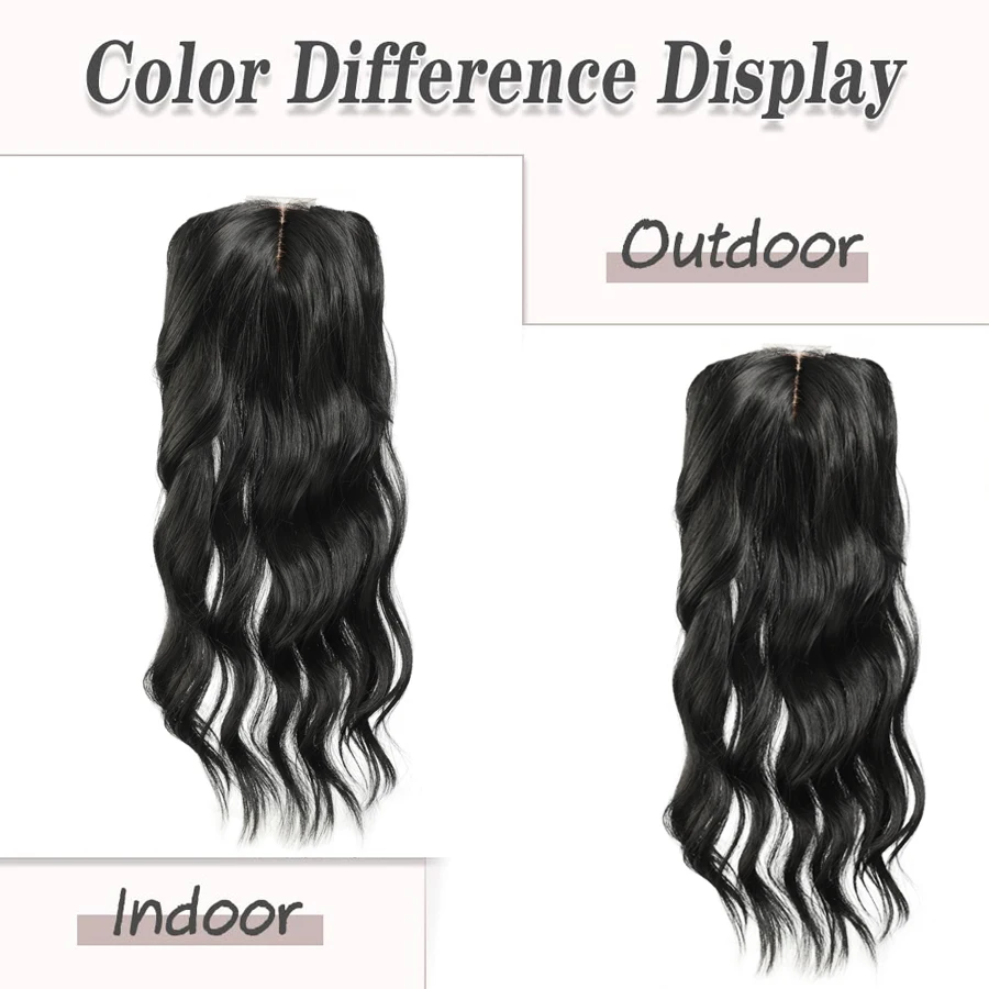 Синтетические накладные парики 22 дюйма волнистые заколки для волос на верхней