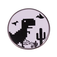 t rex and cactus jewelry gift pin wrap garment lapelfashionable creative cartoon brooch lovely enamel badge clothing accessories