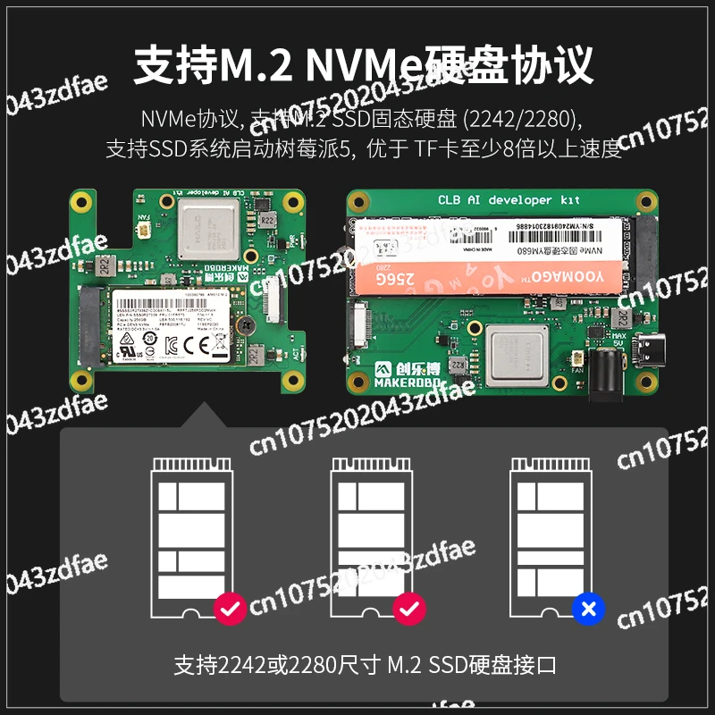 Raspberry Pi AI Kit Плата расширения PCIE-M.2 Hailo-8