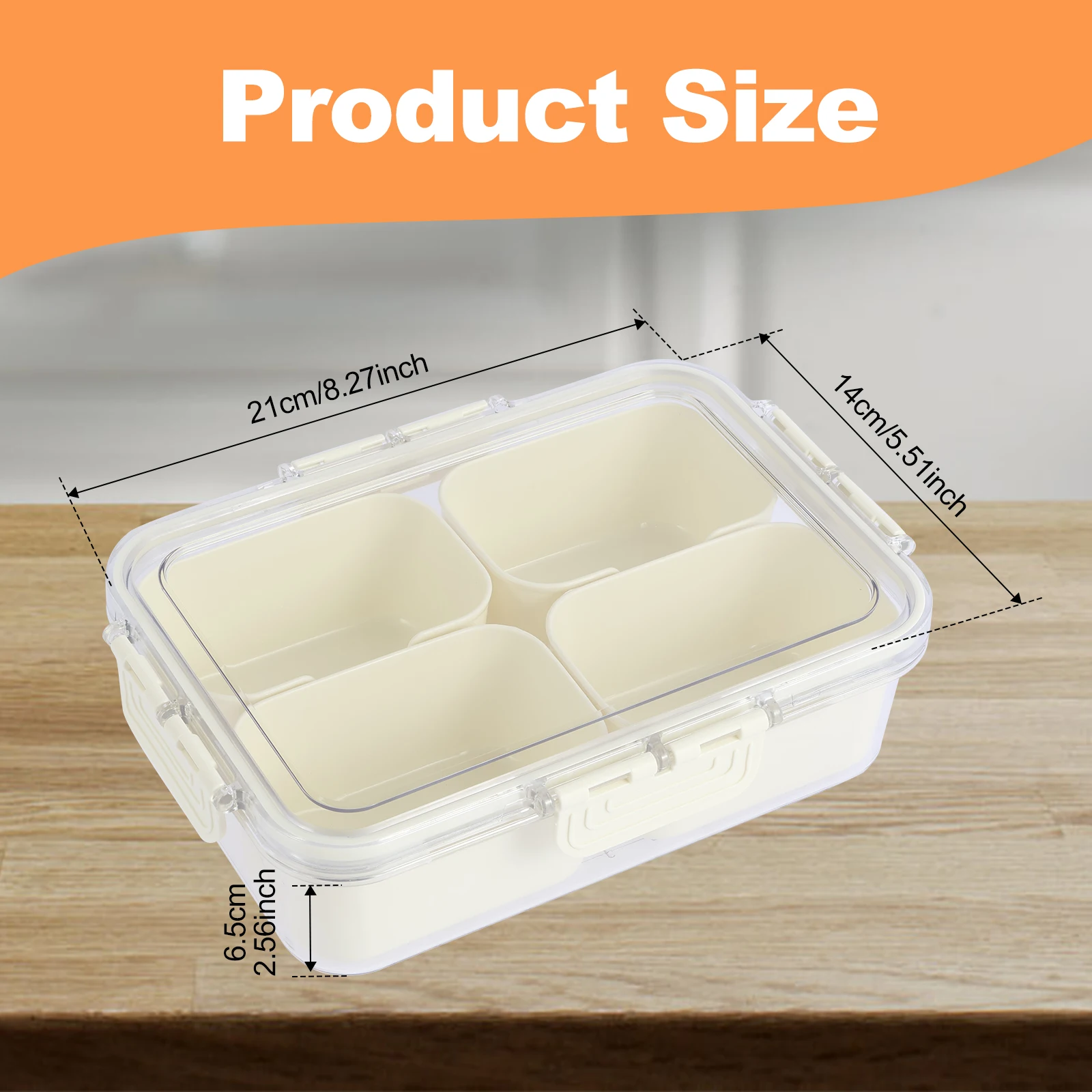 Органайзер кухонный прозрачный с крышкой 4/8/6/9 ячеек