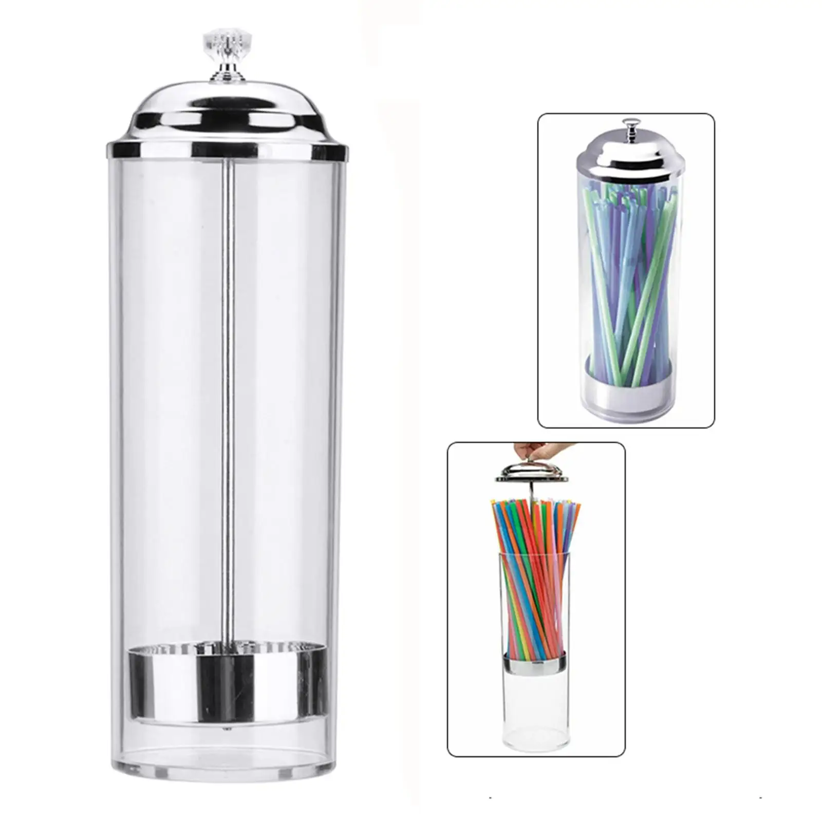 Plastic Straw Dispenser Holder Kitchen Accessories Portable for Party Supplies