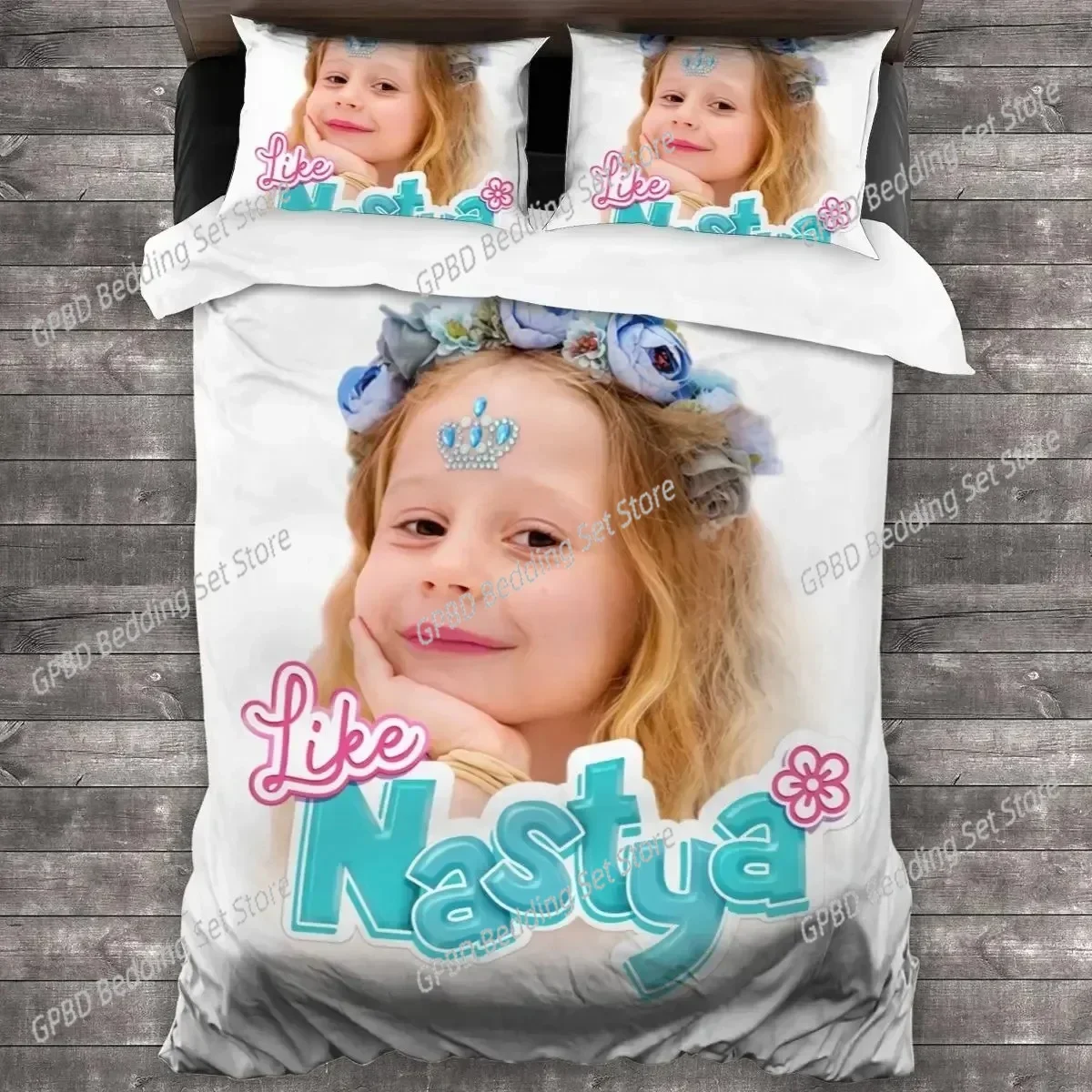 Фото Удобный пододеяльник с 3D принтом Like Nastya, наволочка, комплект постельного белья, украшение для детской спальни, домашний текстиль №3