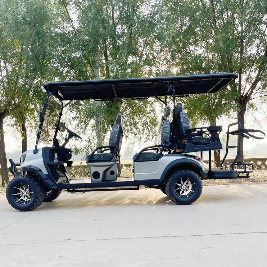 Новая 4-колесная электрическая тележка для гольфа заводская цена 6-местная