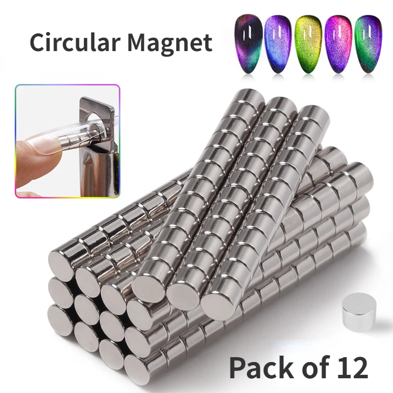 12/24Pcs Small Magnets For Acrylic Nails Boxed 0.4*0.5mm Mag