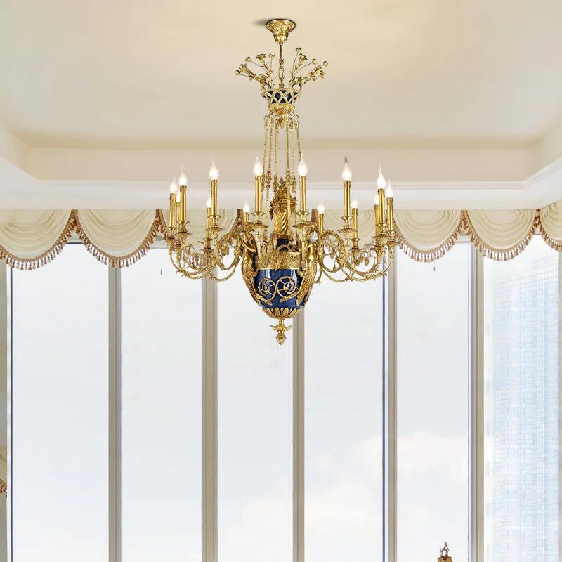 Европейская классическая антикварная лампа французская металлическая цепочка