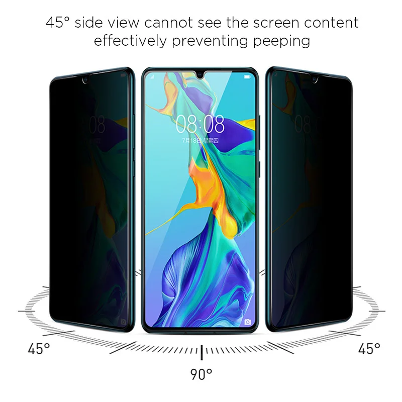 Защитная пленка для Huawei Nova 5T Y6p Y7p Y8p Y7a Y8s, противошпионское закаленное стекло для Huawei Y9 2019 Y9a Y9S Y5 Y6 Y7 2019