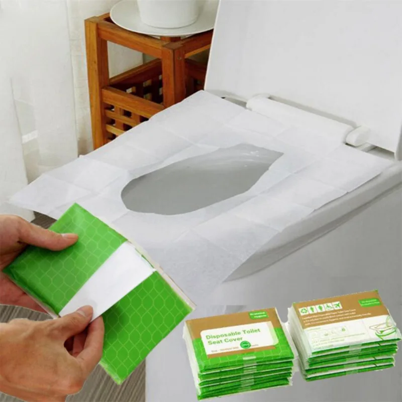 

2Packs Disposable Paper Toilet Seat Covers Camping Loo wc Bacteria-proof cover For Travel/Camping Bathroom