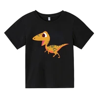 kids kawaii cartoon dinosaur dromaeosaurus t shirts boysgirls fashion 100 cotton tops print tees
