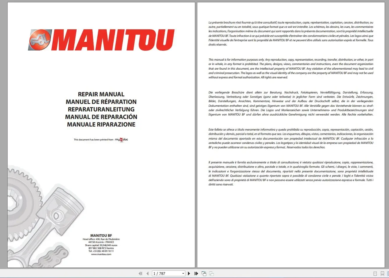 [DVD3] MANITOU PDF 15 8 ГБ Руководство по обслуживанию и деталям