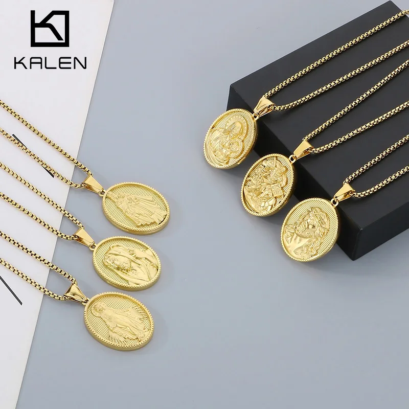 Многостильное овальное ожерелье с подвеской в виде сакральной религии —