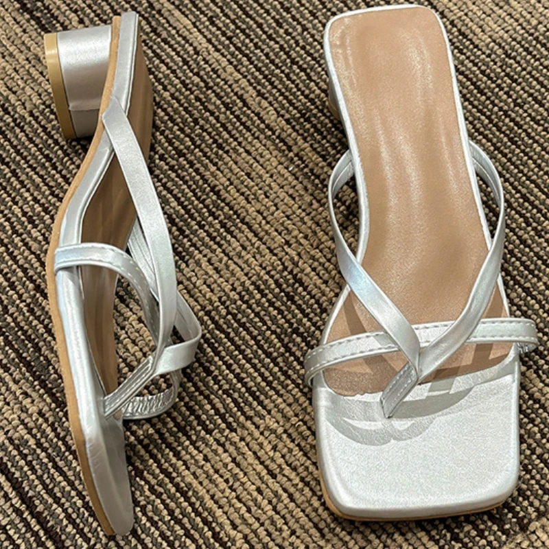 

Summer Fashion Brand Design Women's Beach Slippers Party Dress Women's High Heel Shoes Strap Flip-flops Open Toe Women's Sandals