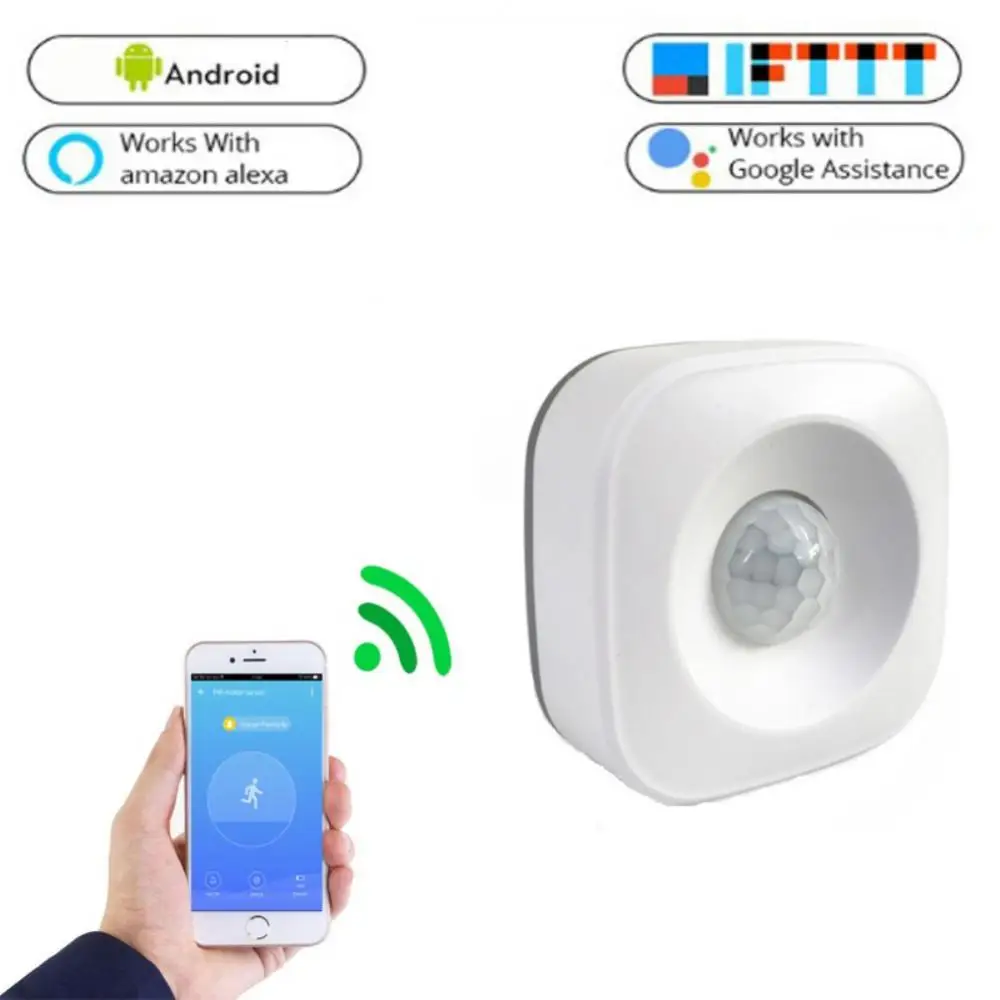 

Tuya WIFI PIR Motion Sensor Detector Movement Sensor Smart Home Assistant Voice Control Work With Google Home IFTTT Alexa