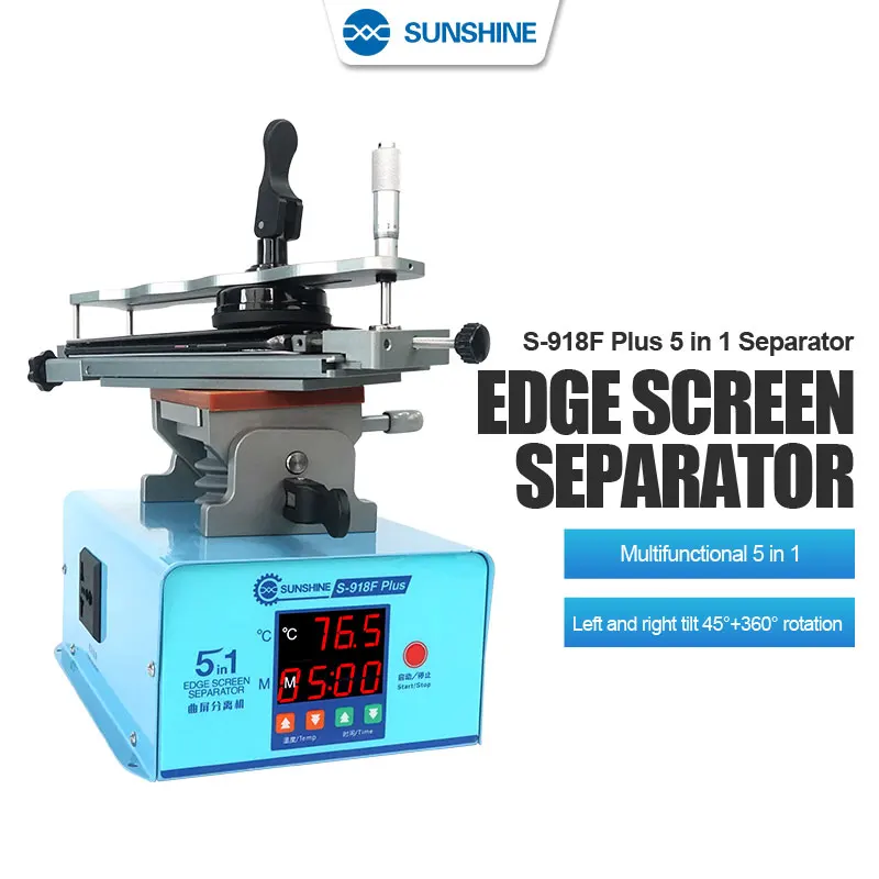 

SUNSHINE S-918F PLUS 360 Degree Rotary Separator Curved Screen Separation Multifunctional Screen Heating Removal Screen Removal